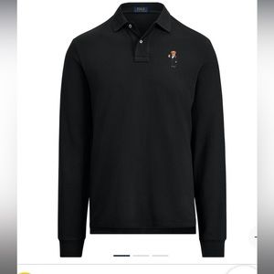 Men’c custom bear polo long sleeve
